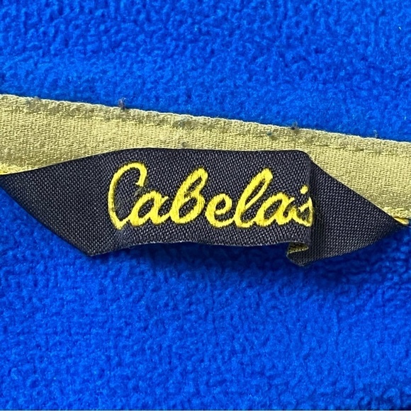 Cabela’s Glacier Blue Fleece Jacket Small GorpCore Zip Up Mock Neck - Picture 4 of 5